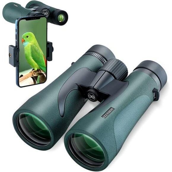 12X50 Professional HD Binoculars for Adults with Phone Adapter, High Power Binoc